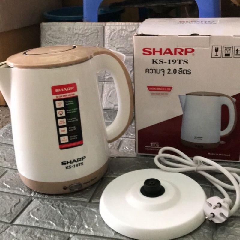 Ấm siêu tốc SHARP KS-19TS( Hàng Thái Lan nhập khẩu -Bh 12 tháng)