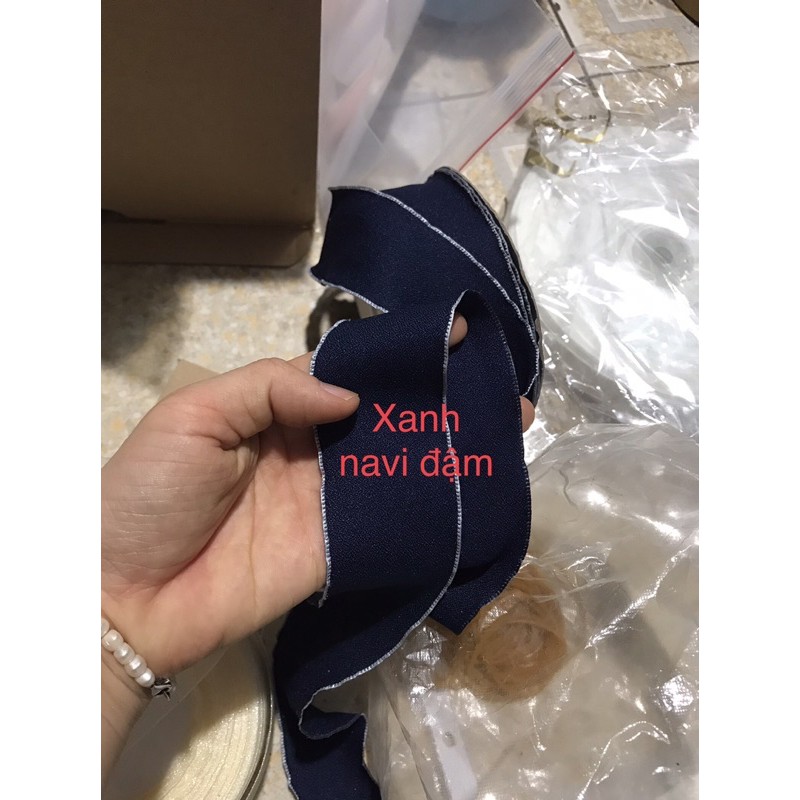 4m ruy băng lụa xốp viền rộng 38mm