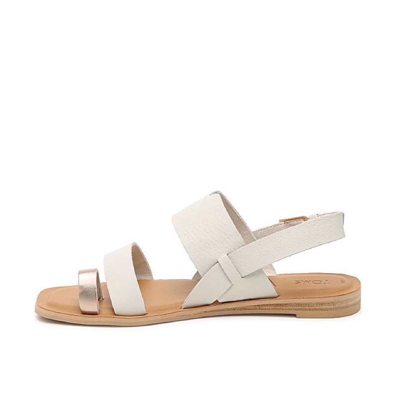 Sandals bệt xỏ ngón Toms màu trắng size 36.5