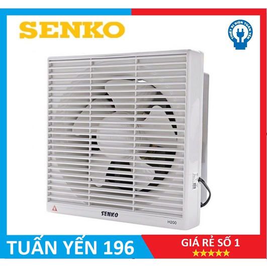 [GIÁ TỐT CHÍNH HÃNG] Quạt hút thông gió quạt hút âm tường Senko H200