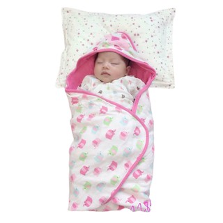 Chăn Ủ cotton có mũ 2 lớp
