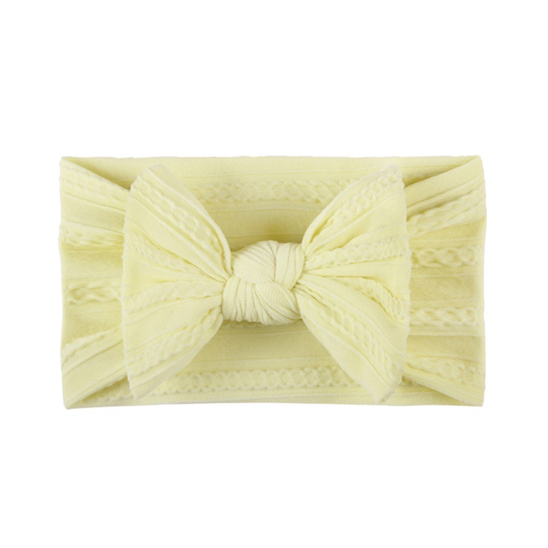Băng Đô Vải Nylon Mềm Co Giãn Màu Trơn Họa Tiết Kẻ Sọc Dành Cho Bé Gái
