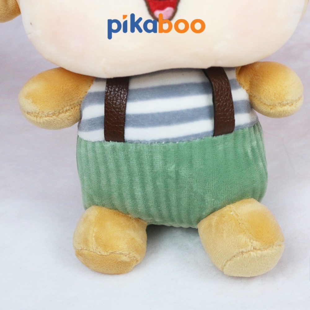 (Summer Sale 50%) Gấu bông khỉ mặc yếm cao cấp Pikaboo vải cotton nhung mềm mịn co giãn, nhồi bông 3D tinh khiết an toàn