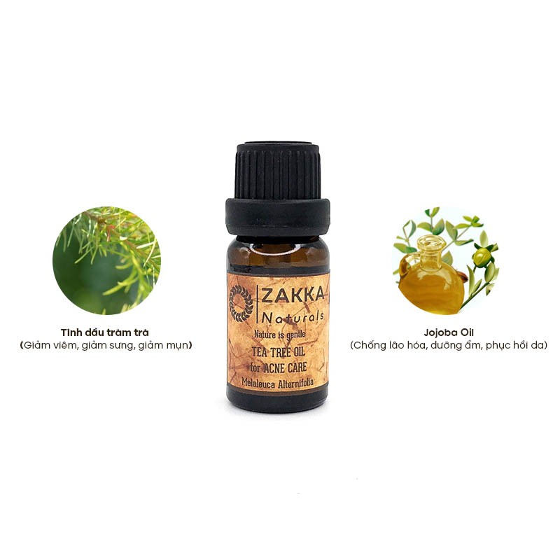 Tinh Dầu Tràm Trà Giảm Mụn Giảm Sưng Acne Tea Tree Oil 10ml - Zakka Naturals | BigBuy360 - bigbuy360.vn