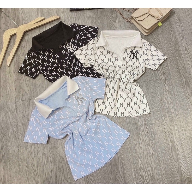 [Mã 11FASHIONSALE1 giảm 10K đơn 50K] Áo thun body cổ bẻ in thêu Lô Gô NY | BigBuy360 - bigbuy360.vn