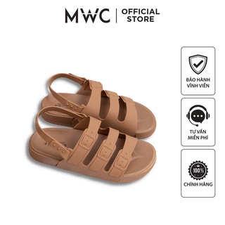 Giày MWC 2858 - Giày Sandal Đế Bằng, Giày Sandal Quai Ngang Cao Su Dẻo Đế Bằng Thời Trang