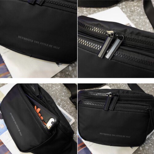 Túi đeo chéo nam nữ chất liệu vải Da Mềm chống thấm nước phong cách Hàn Quốc - Túi bao tử Unisex