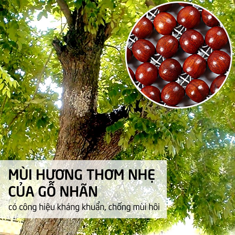 Tấm, miếng đệm lót, nệm massage ghế xe ô tô, xe hơi, xe tải, ghế văn phòng hạt gỗ tròn cao cấp 45x45- HV  Store 221