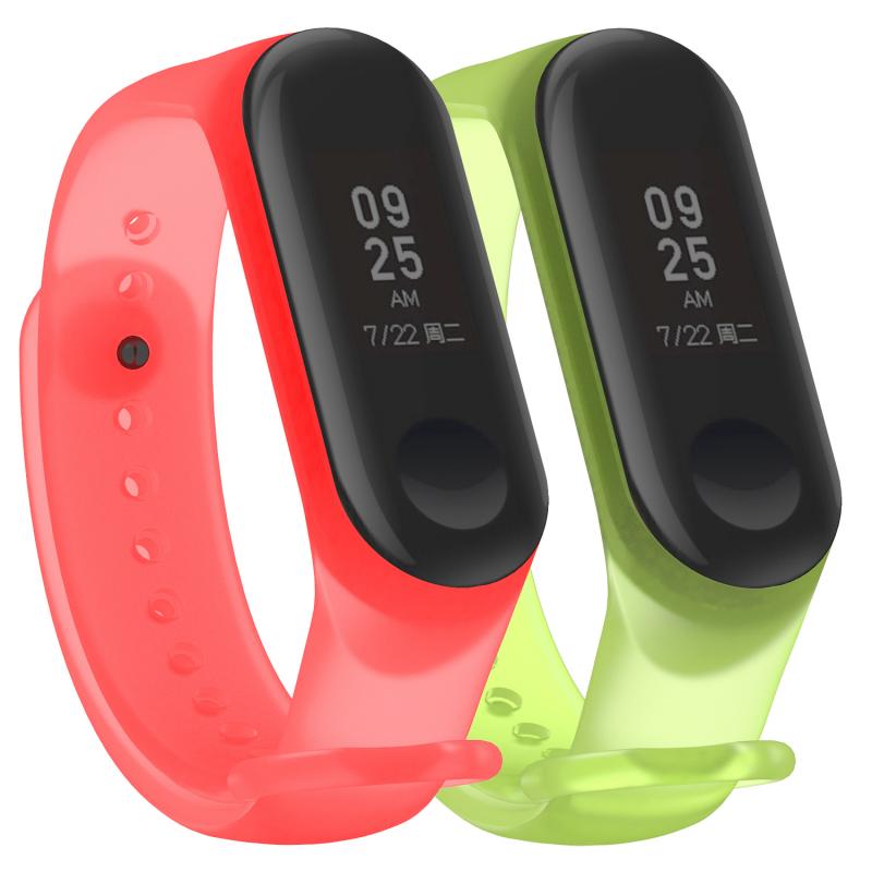 Dây Đeo Silicon Trong Suốt Chống Nước Cho Đồng Hồ Thông Minh Xiaomi Mi Band 3 Miband 3 4