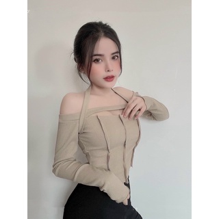 Áo tay dài trễ vai