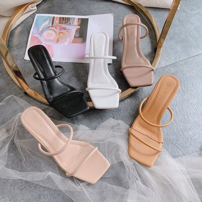 GUỐC LÊ NỮ SHU STORE - GUỐC THỜI TRANG NỮ 2 DÂY NGANG MẢNH - GÓT DẸP