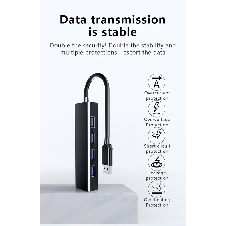 Bộ Chia 4 Cổng Usb 3.0 2.0 Tốc Độ Cao Phù Hợp Với Windows7 / 8 / 10
