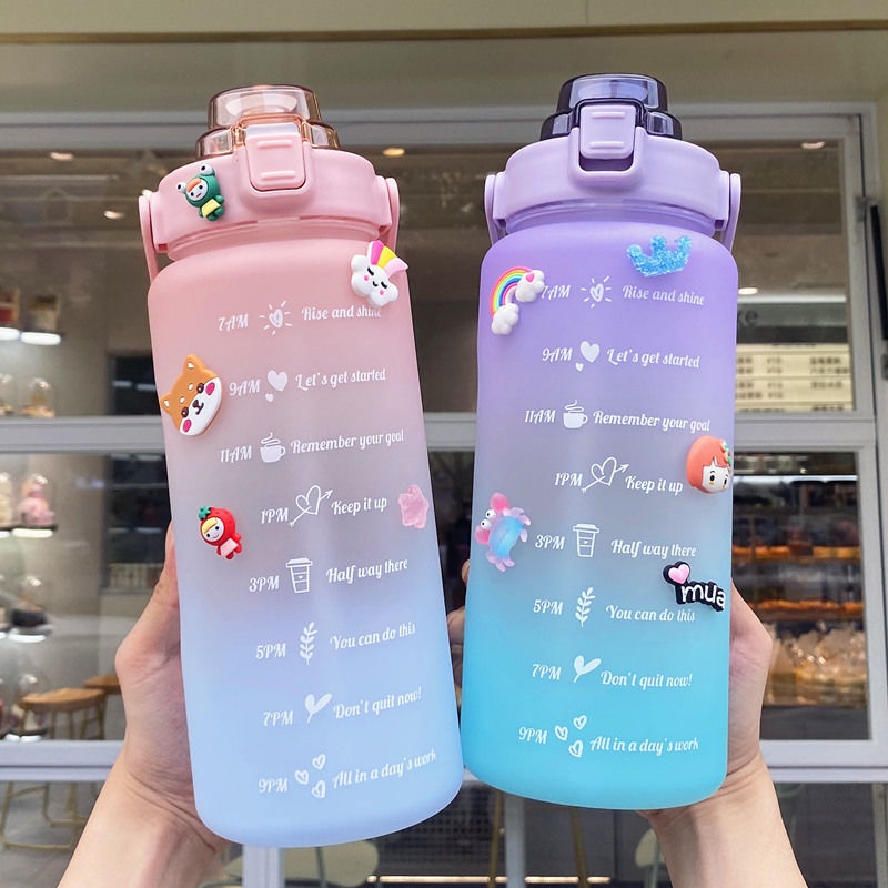 Bình Nước Thể Thao Trong Suốt Màu Sắc Độc Đáo 2000ml