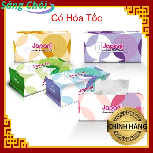 1 Lốc [5 Hộp x 180 Tờ x 13 gsm] Khăn Giấy Sạch Hộp Japani Silk180 2 Lớp 190 x 200mm - Tissue Paper - Paper World JPS180