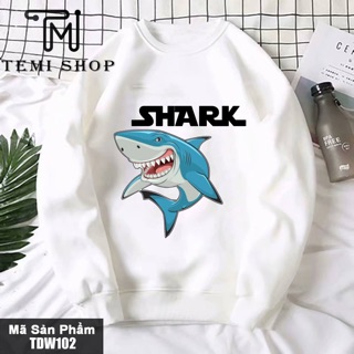 Áo nỉ sweater shark cá mập có bigsize