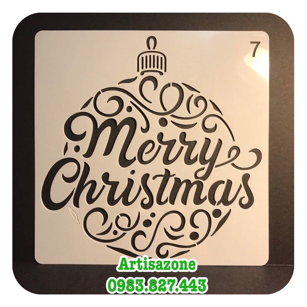 Pet Stencil Noel - Khuôn hình trang trí, tạo nền Noel  - 01 chiếc