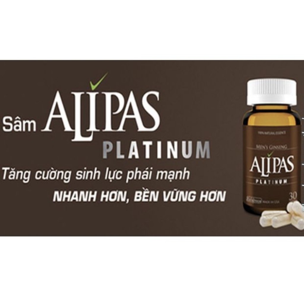 Sâm Alipas Platinum "Chính hãng của Mỹ" Hỗ trợ sinh lý nam, Bản lĩnh và tự tin