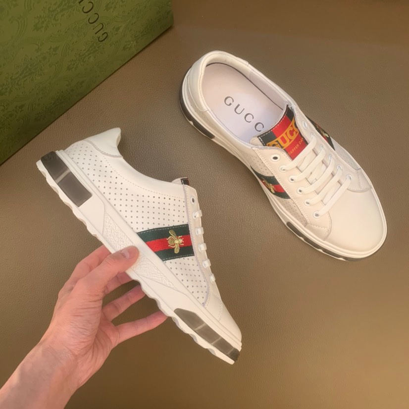 Giày thể thao nam da thật GUCCI GG GC thiết kế trẻ trung và hiện đại với mặt da cao cấp