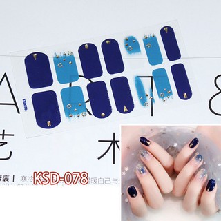 Tấm 14 miếng sticker dán trang trí móng đẹp cho nữ