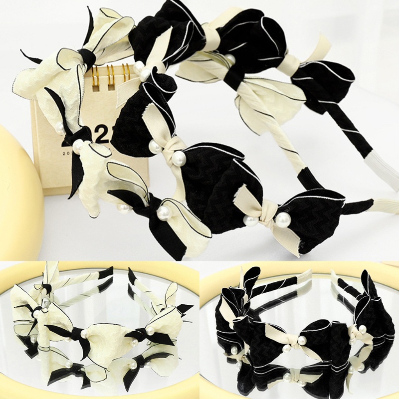 Flgo Băng Đô Cài Tóc Hình Nơ Màu Sắc Tinh Tế Phù Hợp Cho Rửa Mặt / Trang Điểm Tiệc Giáng Sinh Cho Nữ