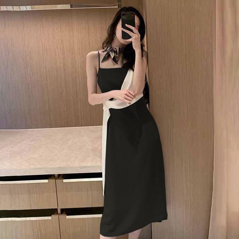 Đầm hai dây dáng dài mỏng phong cách Hàn Quốc nữ tính