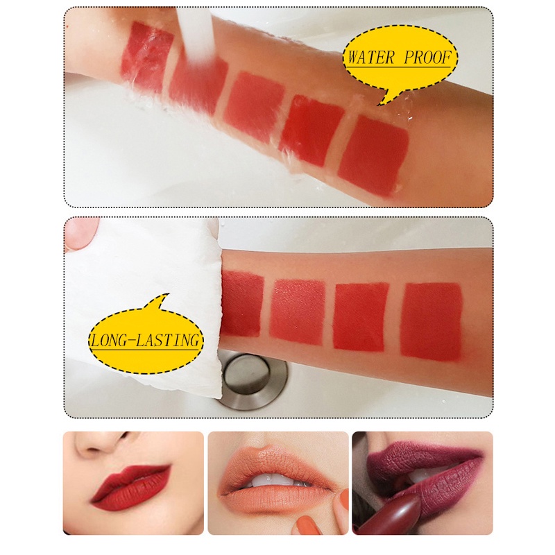 [Hàng mới về] Set 5 Son Lì KAXIER Lâu Trôi Không Dính Cốc