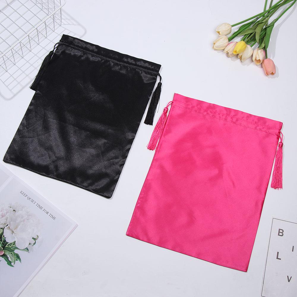 Túi Đựng Tóc Giả Bằng Lụa Satin Cỡ Lớn Màu Sắc Đa Năng