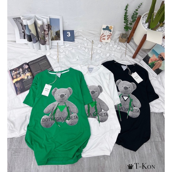 Áo thun nữ, Áo phông gấu dây BOTTEGA chất cotton form giấu quần cực xinh