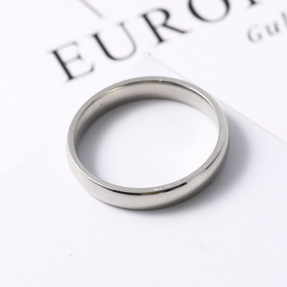 Nhẫn Cưới Thép Không Gỉ Mạ Bạc Size 5-13