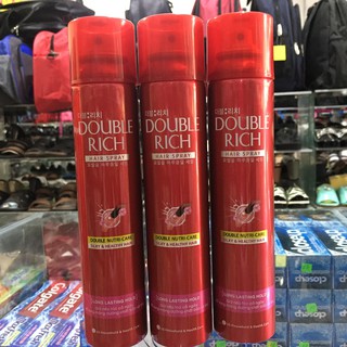 DOUBLE RICH Xịt tạo kiểu tóc và giữ nếp tóc Double Rich Long Lasting Hold 170ml