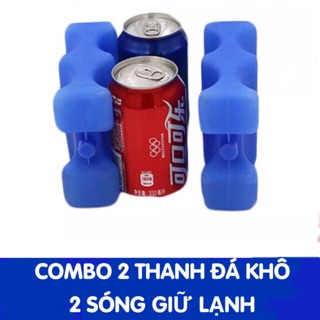 Set 02 thanh đá khô 2 sóng giữ lạnh bảo quản sữa