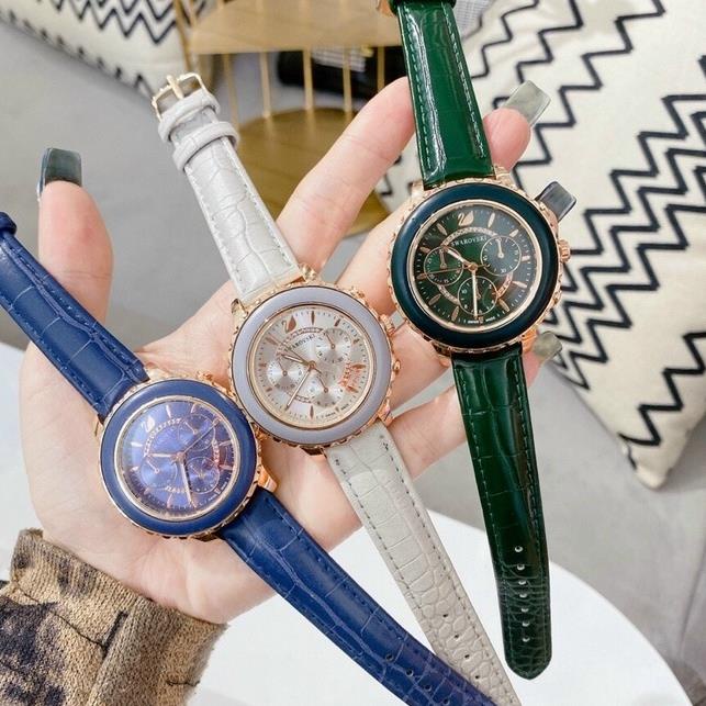 Đồng hồ SWAROVSKI nữ dây da mặt kính chống xước -Jun31watch