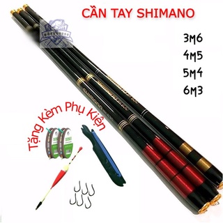 Cần câu tay shimano 5h dài 3m6-4m5-5m4-6m3 tặng phụ kiện