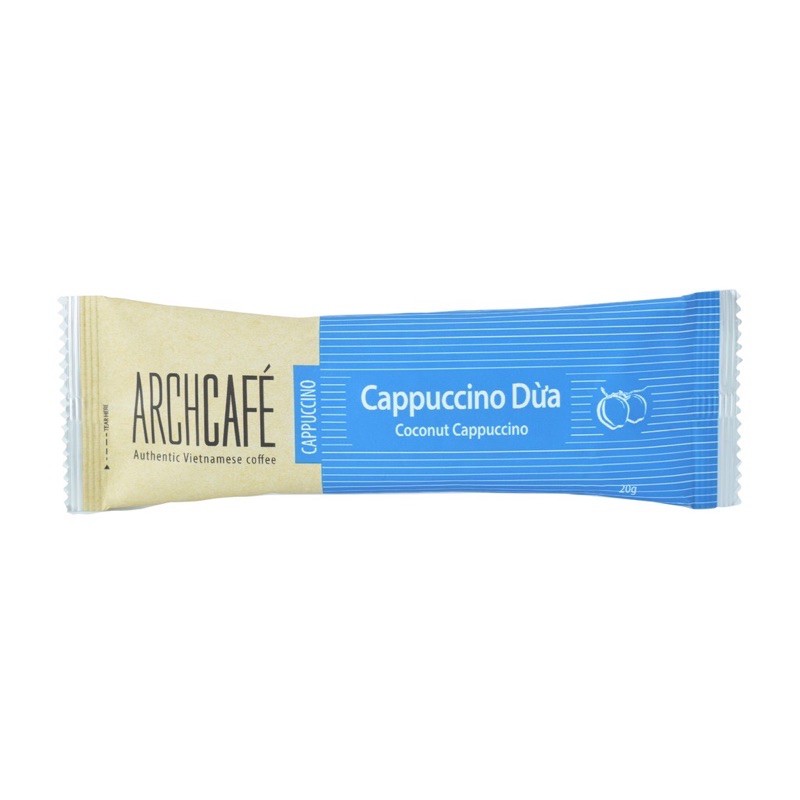 Cafe Cappuccino vị dừa Archcafe hộp 240g (12 gói *20g)