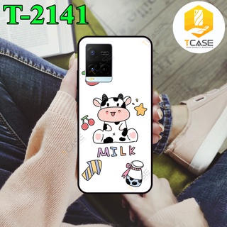 Ốp lưng nhám chống sốc in hình dành cho Vivo Y21, Y21s in hình bò sữa