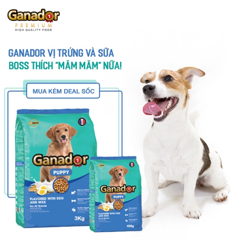 1,2Kg Thức ăn hạt cho Chó Ganador đa dạng hương vị