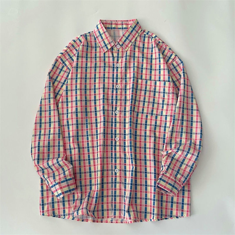 Áo sơ mi dài tay cổ bẻ họa tiết sọc phong cách Hàn Quốc dành cho nữ