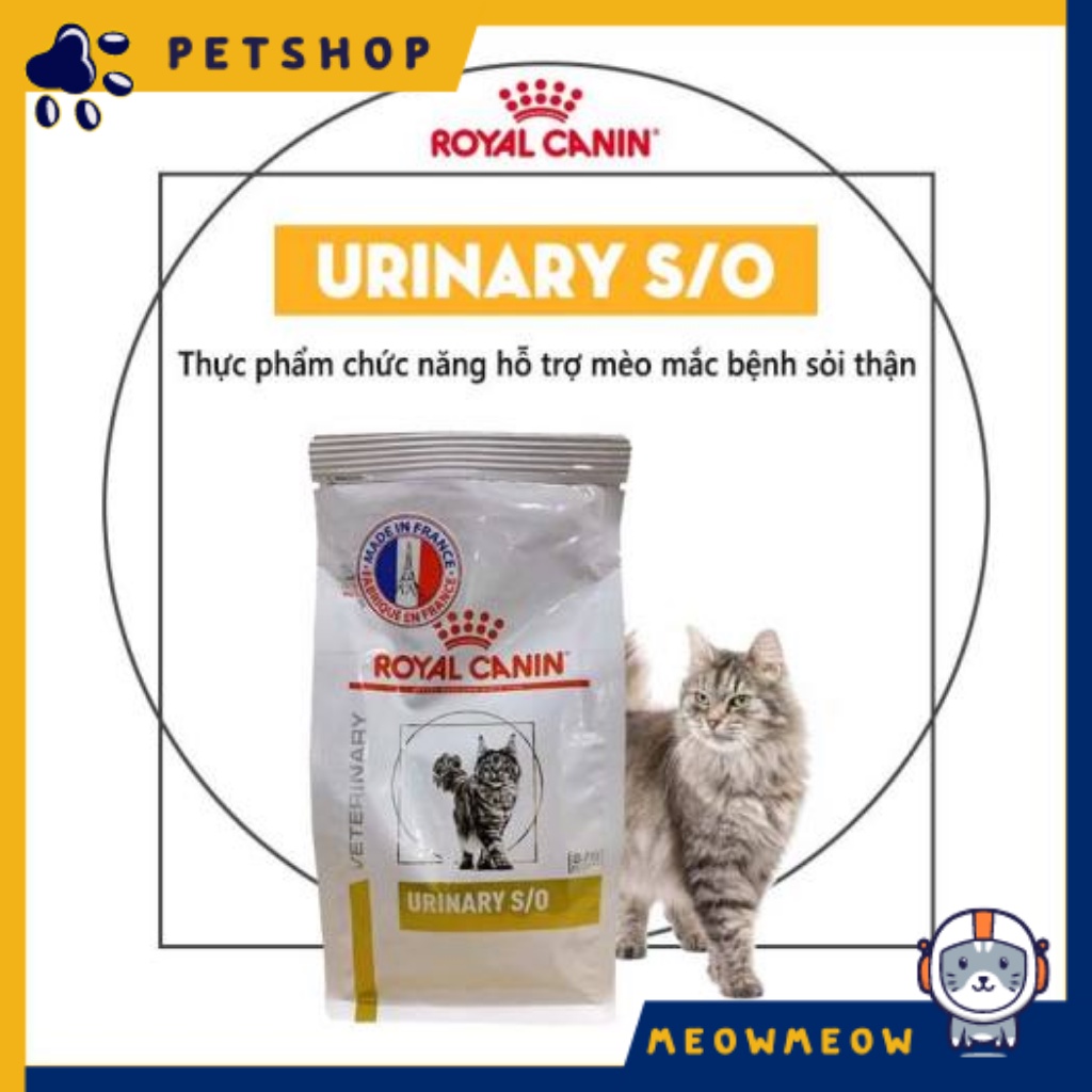 Hạt cho mèo Royal Canin URINARY S/O | Túi 1.5KG | Hạt cho mèo bị bệnh sỏi thận.