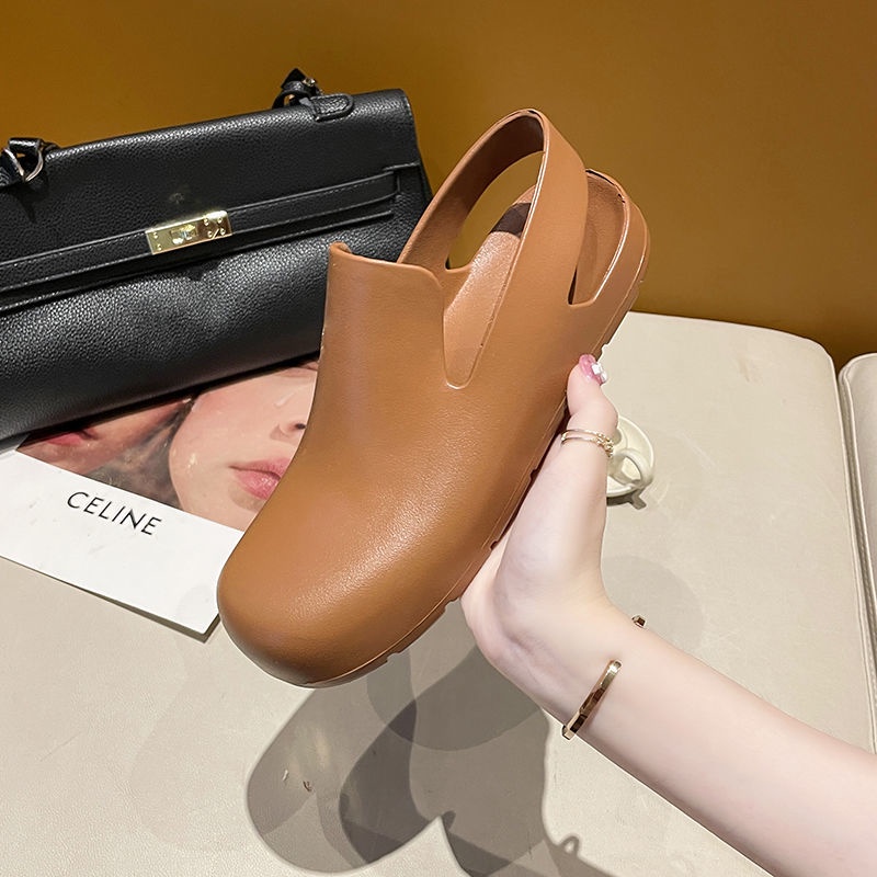 Giày Sandal Đế Bằng Chống Trượt Chống Thấm Nước Thời Trang Đi Biển Cho Nữ