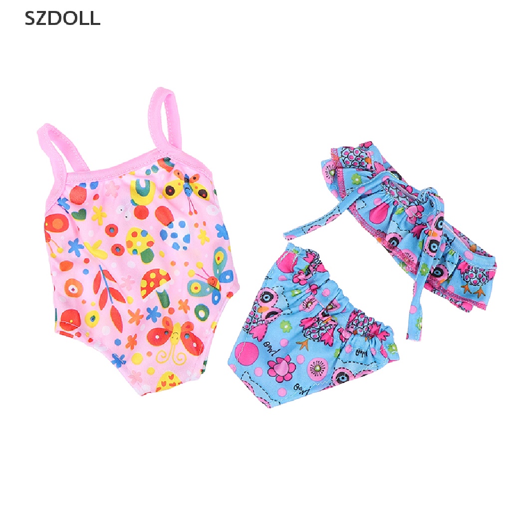 Doll Clothes Flower Swimsuit Clothes For 43cm Baby 18 Inch Doll Accessories  DOM