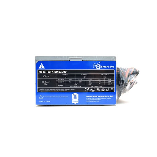 Nguồn máy tính công suất thực Golden Field Smart Eye SME Plus 3000 300W - Hàng Chính Hãng - Bảo hành 36 tháng