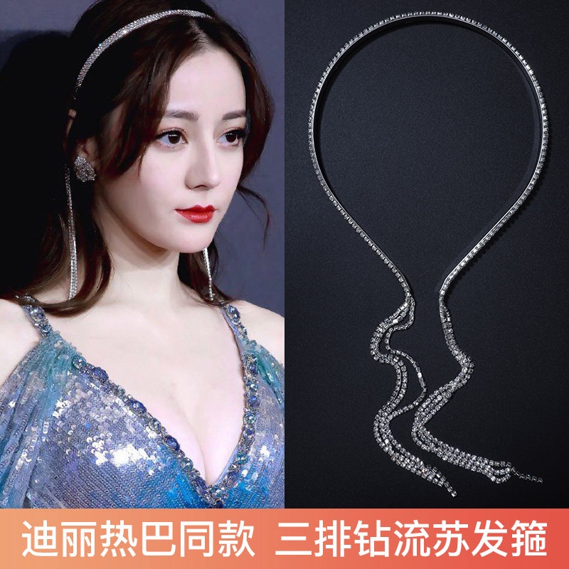 Băng Đô Hai Hàng Dài Đính Đá Lấp Lánh