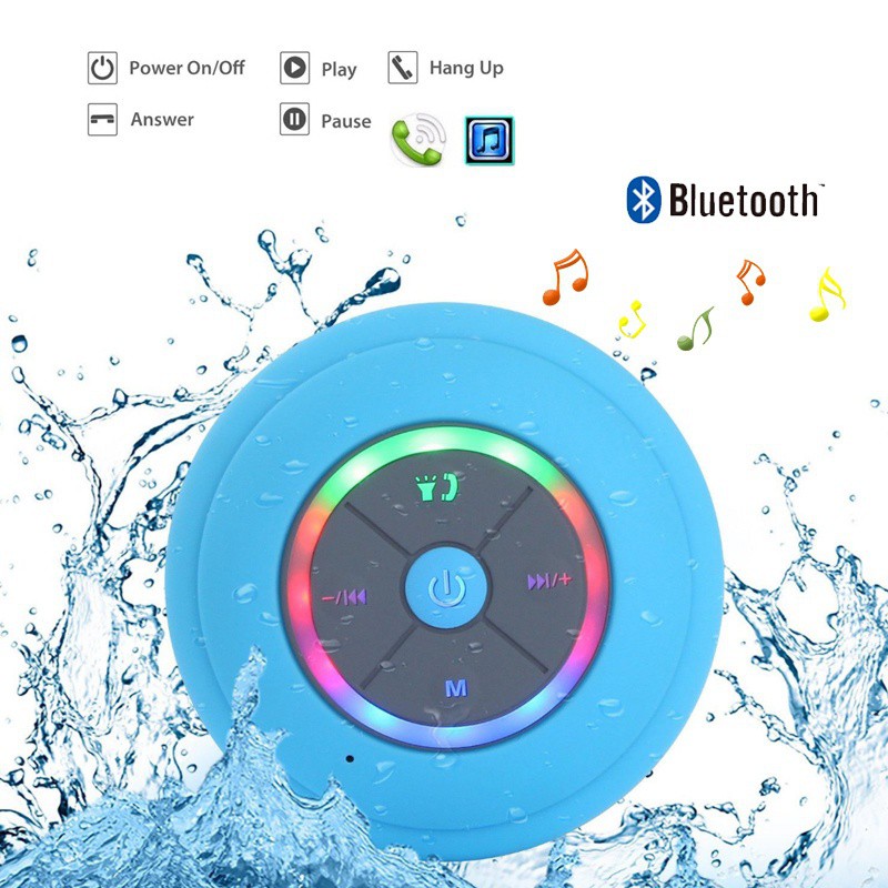 Loa Bluetooth Không Dây Chống Nước Có Đèn Led Cho Iphone Samsung