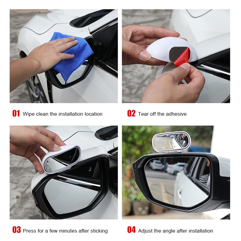 Gương chiếu hậu xóa điểm mù SEAMETAL 360 độ hỗ trợ chạy lùi dành cho xe hơi