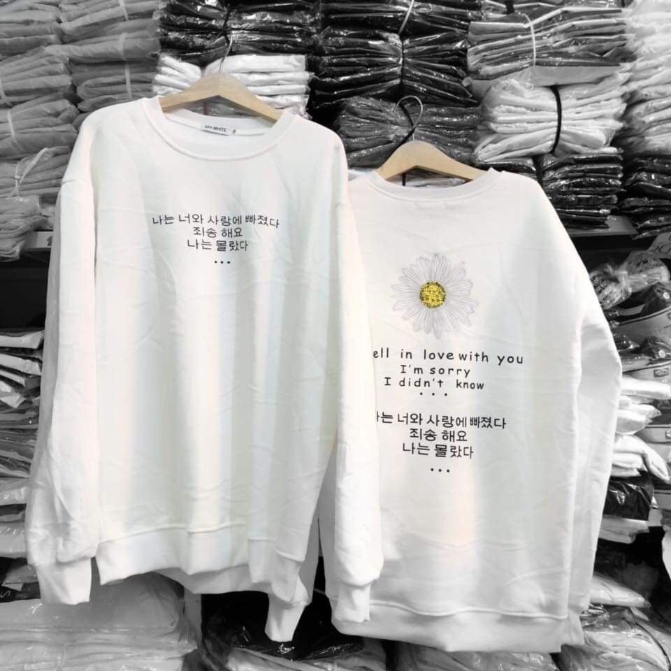 &lt;FREE SHIP&gt; ÁO NỈ SWEATER TAY DÀI DÀY DẶN Y MẪU