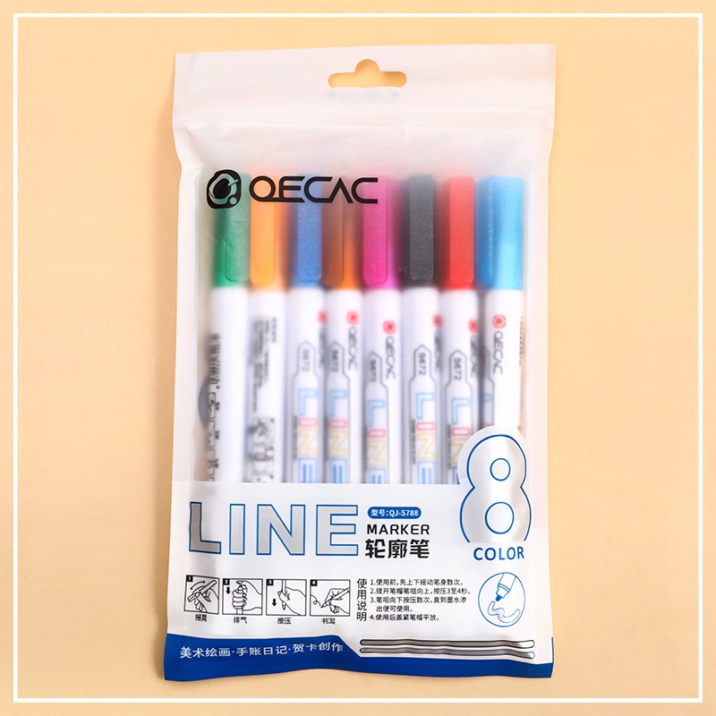 Bộ 8, 12 màu bút đánh dấu dạ quang cao cấp