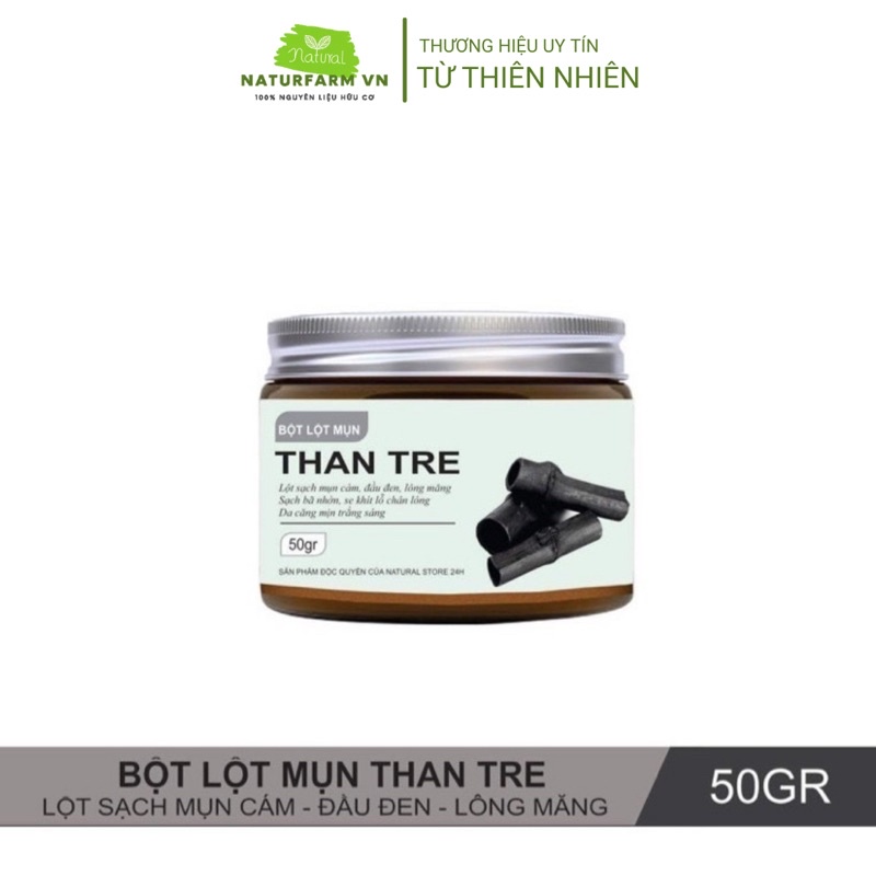 Bột lột mụn than tre 100% tự nhiên - sạch mụn sáng da