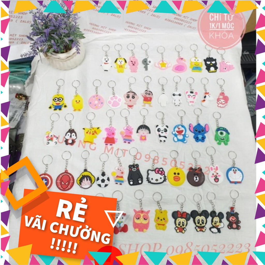 [Giá Sập Sàn]  Sỉ từ 1k - Móc khóa dẻo