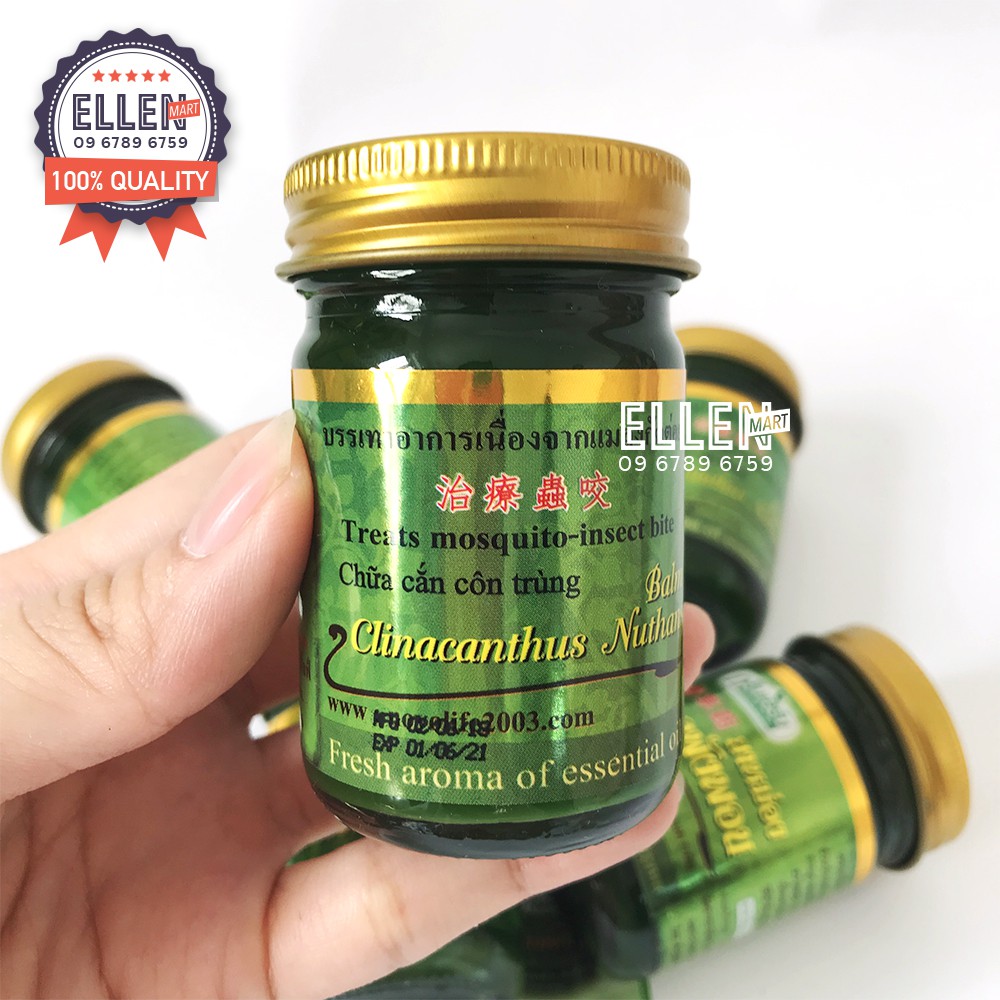 Dầu cù là trà xanh Balm Clinacanthus Nuthans Thái Lan 50g