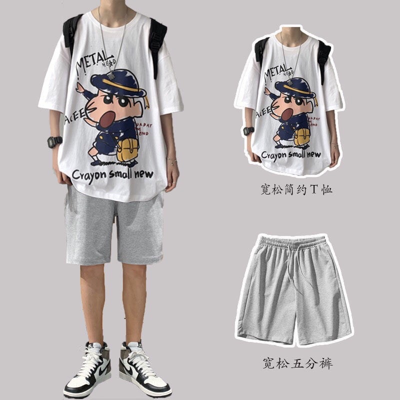 [GIÁ HUỶ DIỆT] Áo Thun Tay Lỡ Hình SHIN Cute- Áo Phông Ngắn Tay Unisex Form Rộng Ulzzang